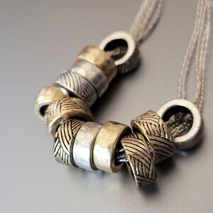 Necklace: The SAK Long Multi-Ring Chain